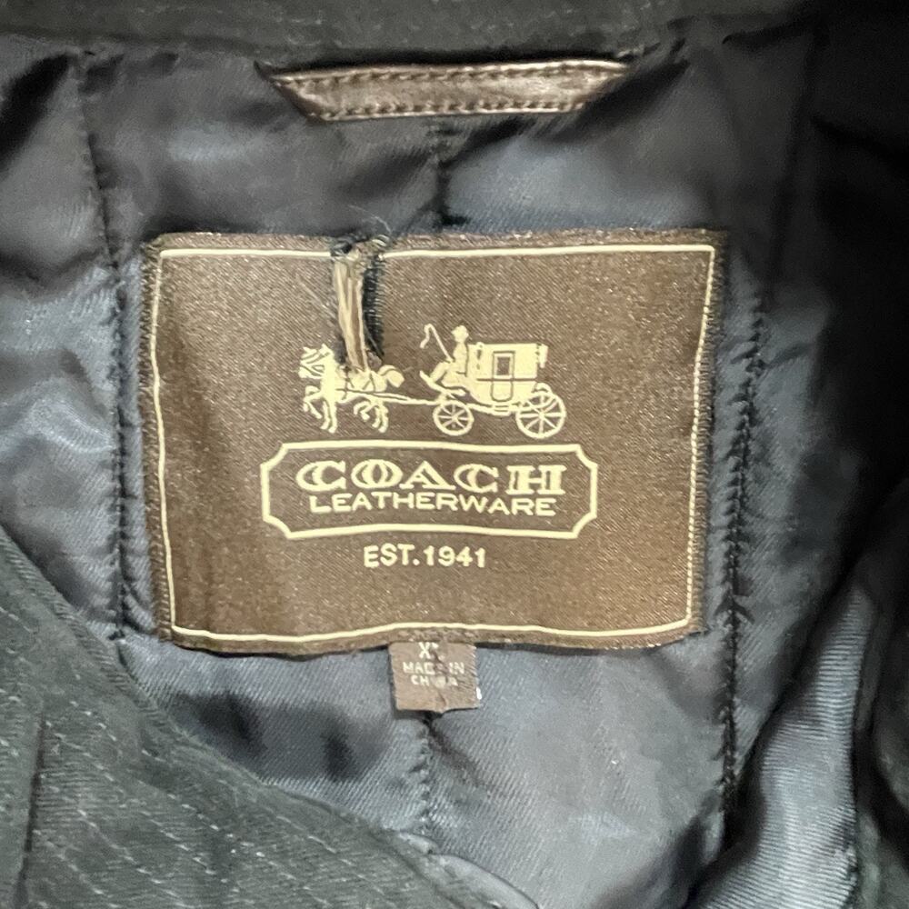 Coach Men's Wyatt Field Jacket Lightweight w/ Hood & Pockets Navy Blue size XL - Picture 3 of 11